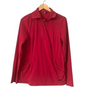 Roots active cowl neck long sleeve pullover sweatshirt sweater red size Small